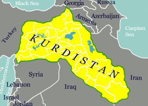The region of would-be Kurdistan (Source: Wikimedia Commons)