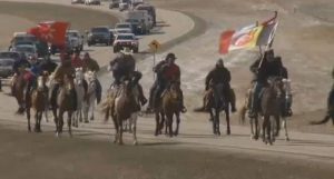 Ride against the Dakota Access Pipeline [Credit: KXNET-TV]