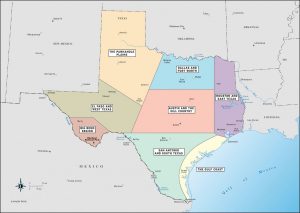 Regional map of Texas (Credit: Moon Travel Guides)