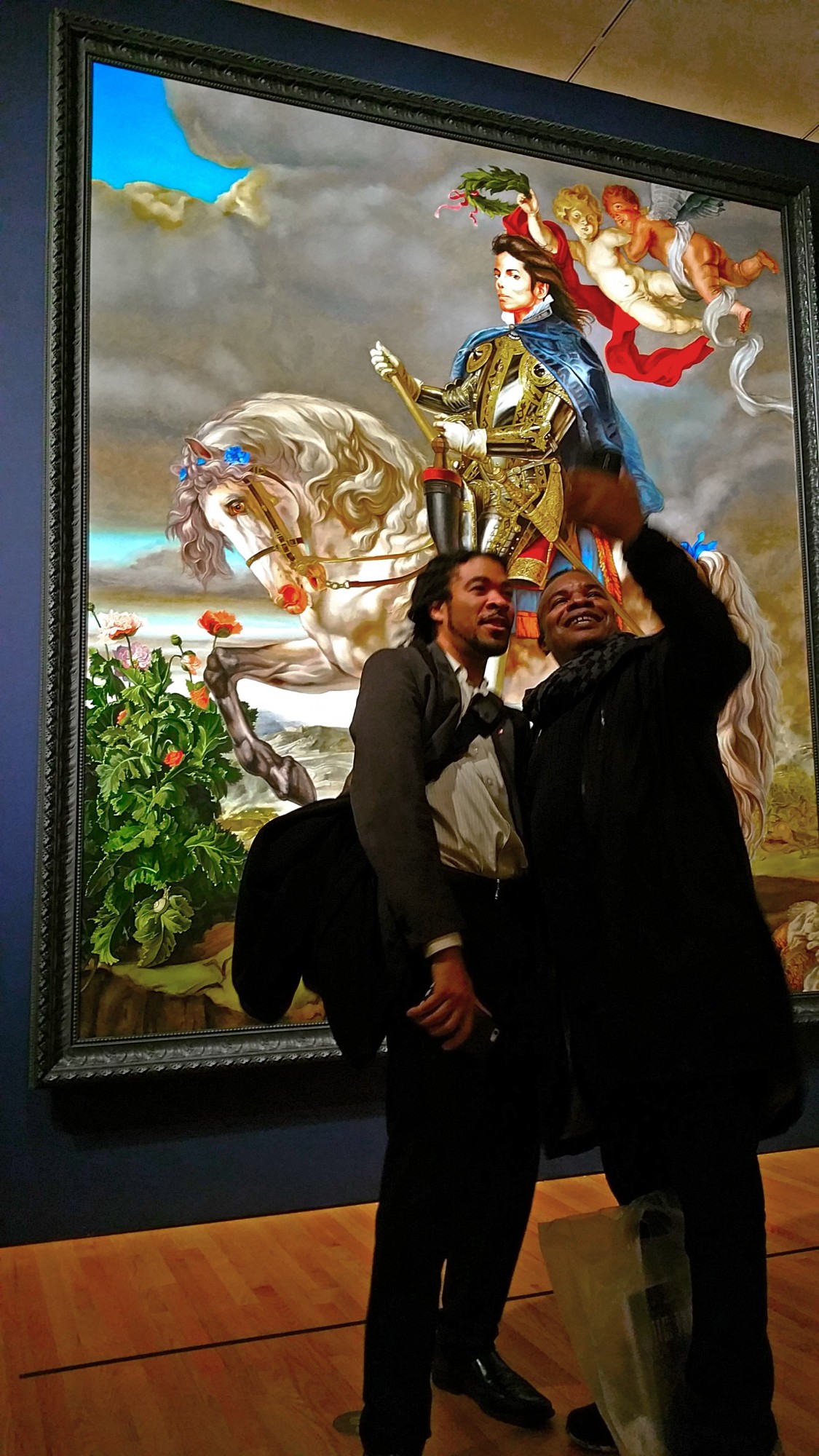 Kabby at last year's opening of Seattle Art Museum's Kehendi Wiley exhibition. Photo by Paul Gallegos.