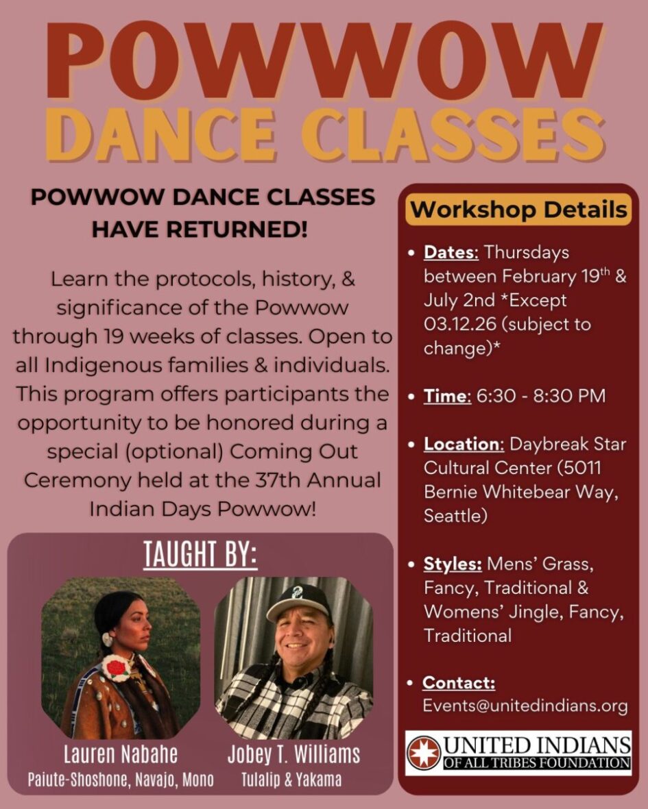 Daybreak Star Powwow Classes Flyer