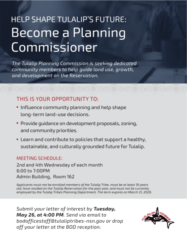 Tulalip Commission Flyer