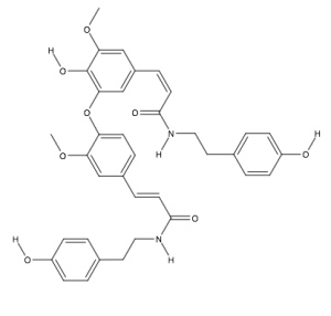 N-feruloyl-tyramine dimer; most abundant phenolic in goji berries