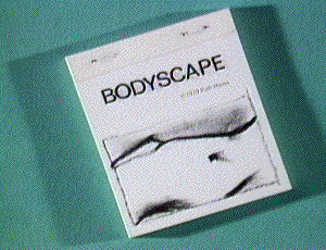 Gif of the flipbook "Bodyscape" being flipped. Figure drawings move past as if they are a landscape.